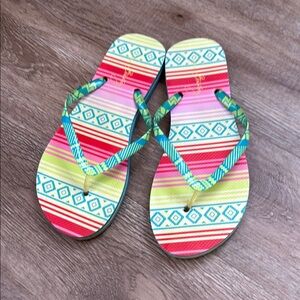Vera Bradley Colorful Striped Slippers